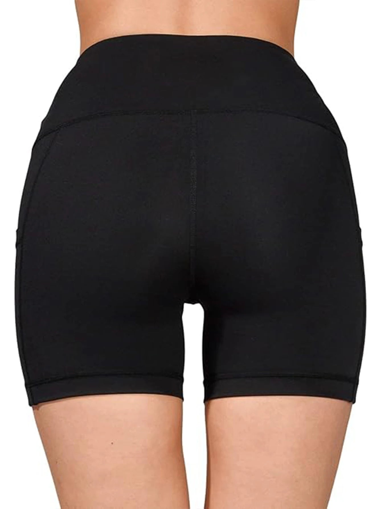 Fitness Shorts Yoga Pants with Pockets Sporty Leggings Active Wear for Women Comfortable Running Trousers - GilloServ