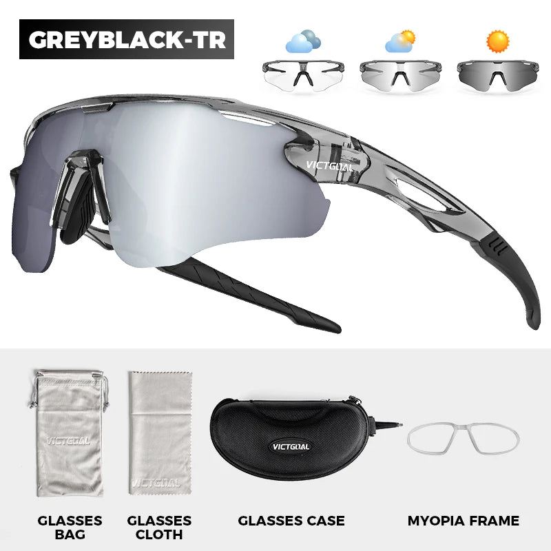 Photochromic Glasses Men Women Outdoor Cycling Sports UV400 Protection Bicycle Eyewear MTB Mountain Road Bike Eyeglass - GilloServ