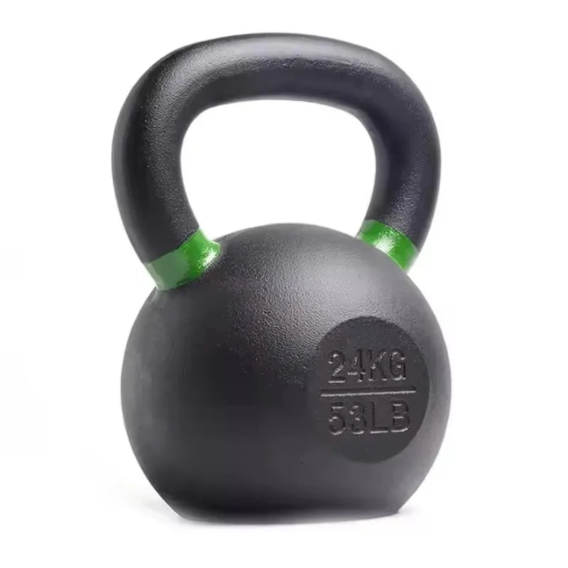 High Quality Cast Iron Competition Kettlebell 16KG// Powder Coated Gym Hot Selling Wide Handles Flat Bottoms for Fitness Training - GilloServ