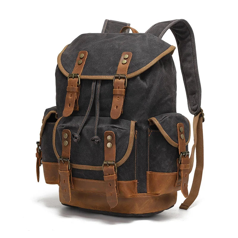 Vintage Canvas Backpacks for Men Laptop Daypacks Waterproof Rucksacks - GilloServ