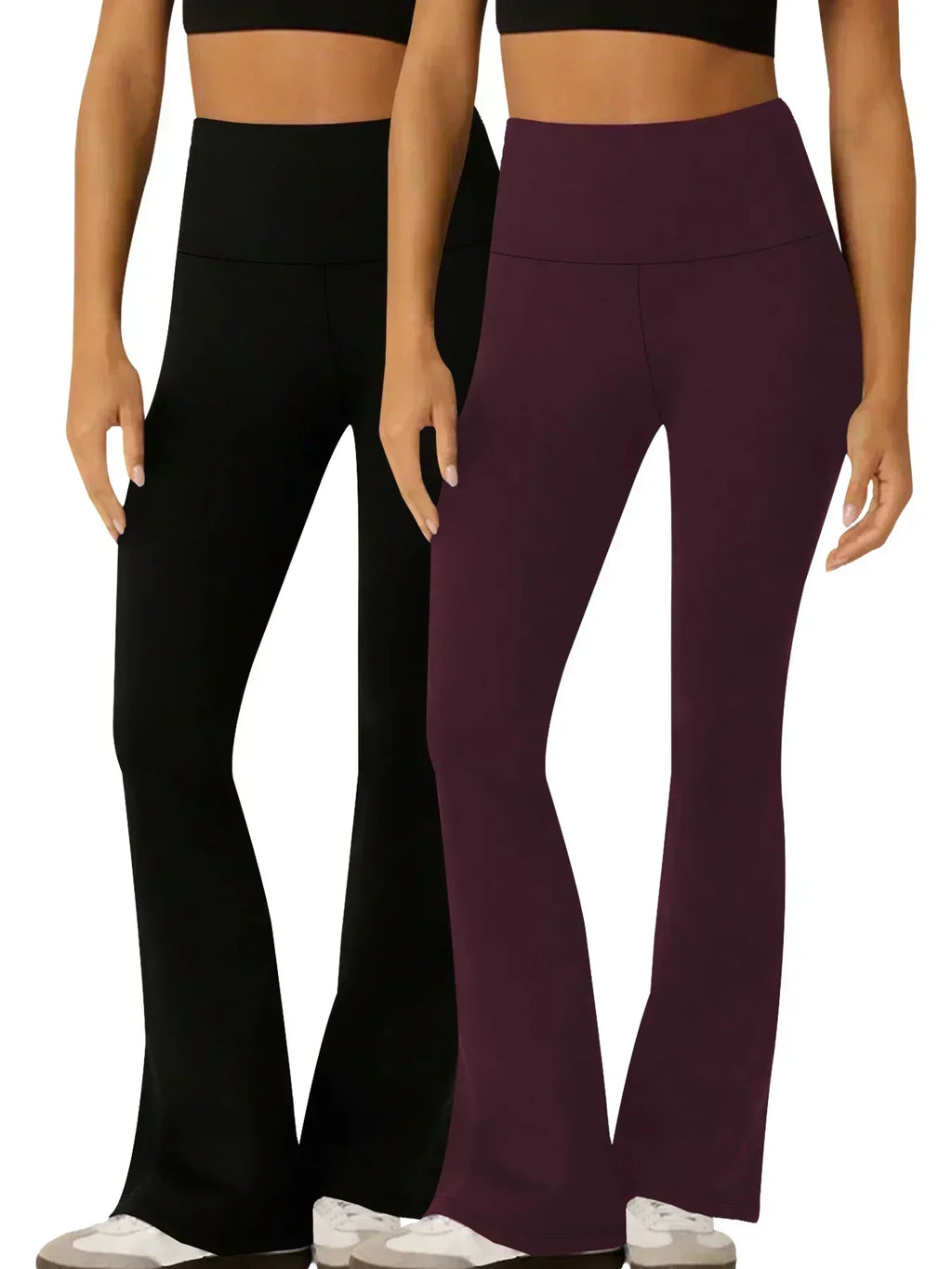 2 Pack Women's Super Soft High Waisted Yoga Pants - GilloServ