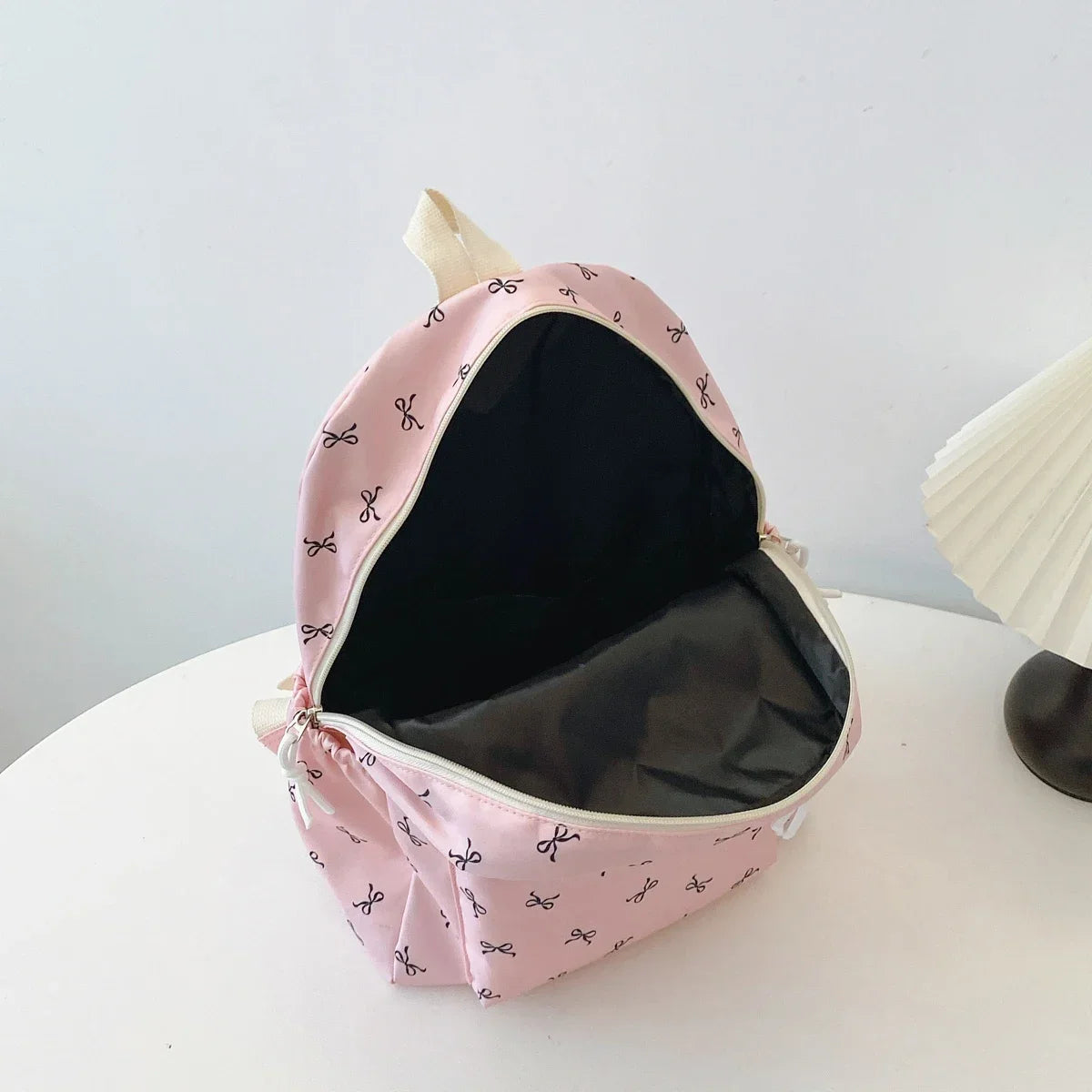 Laptop Backpack Fashionable Cute Backpack Bow Print Bookbag with Laptop Protection Adjustable Straps for Back To School Season - GilloServ