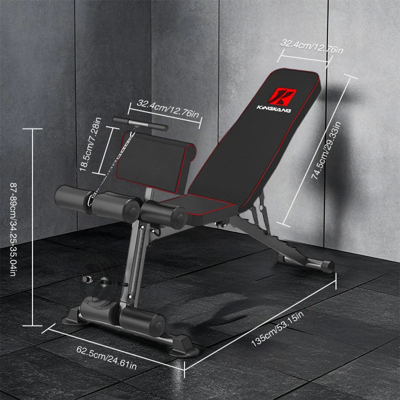 Multi-functional dumbbell bench and push rack combination, adjustable weight bench - GilloServ