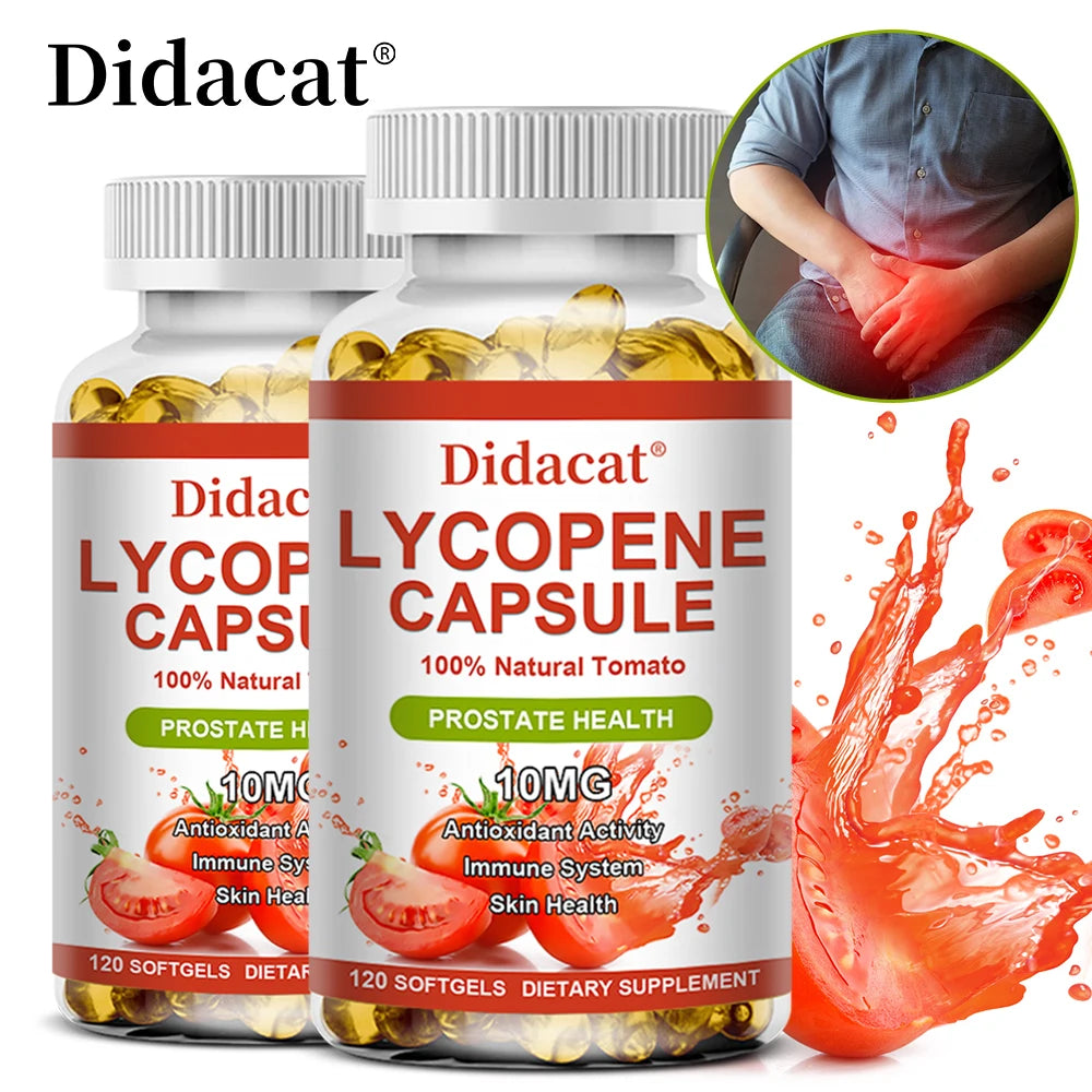Lycopene Capsules - Prostate Health, Urinary Tract Health, Enhance Immunity,Tomato Extract,Gluten-Free - GilloServ