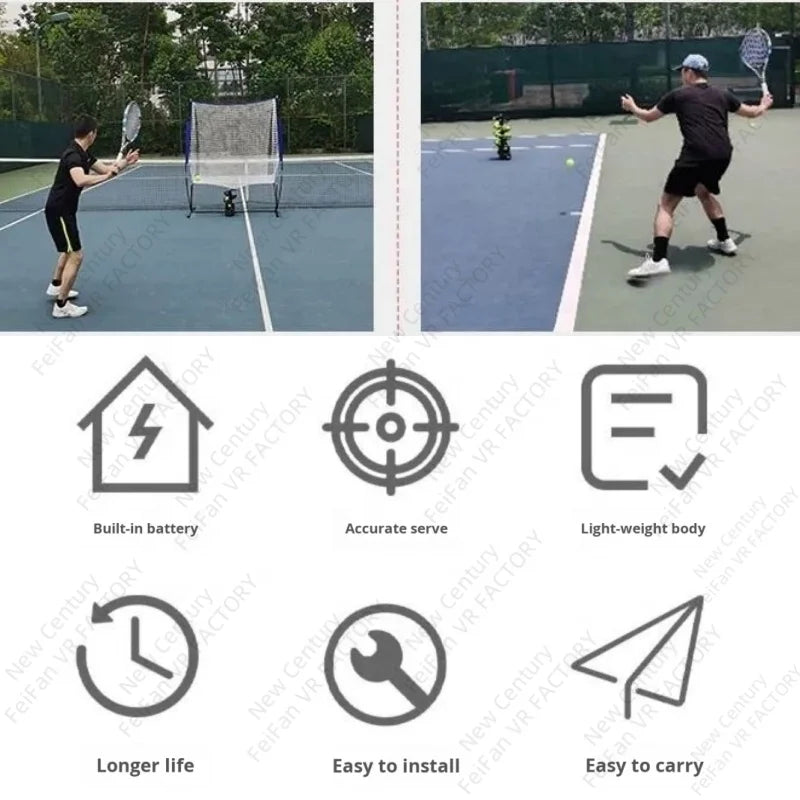 HOT NEW Smart Practice Launching Throwing Ball Training Equipment Feeder Robot Tennis Ball Sports Machine Launcher Robot Feeder - GilloServ