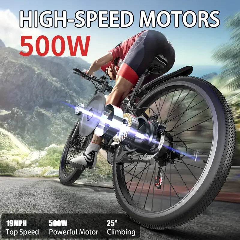 Electric Motorcycles Mountain Bike Bicycle 500W 15.6Ah/12.5Ah/10Ah Battery - GilloServ