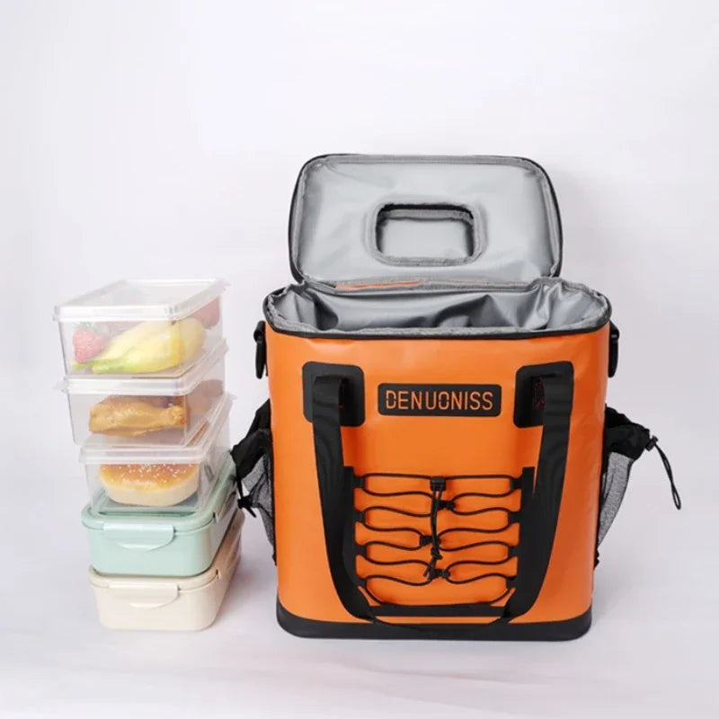Outdoor Camping Storage Backpack Thermal Bag Cooler Picnic Basket Nature Hike - GilloServ