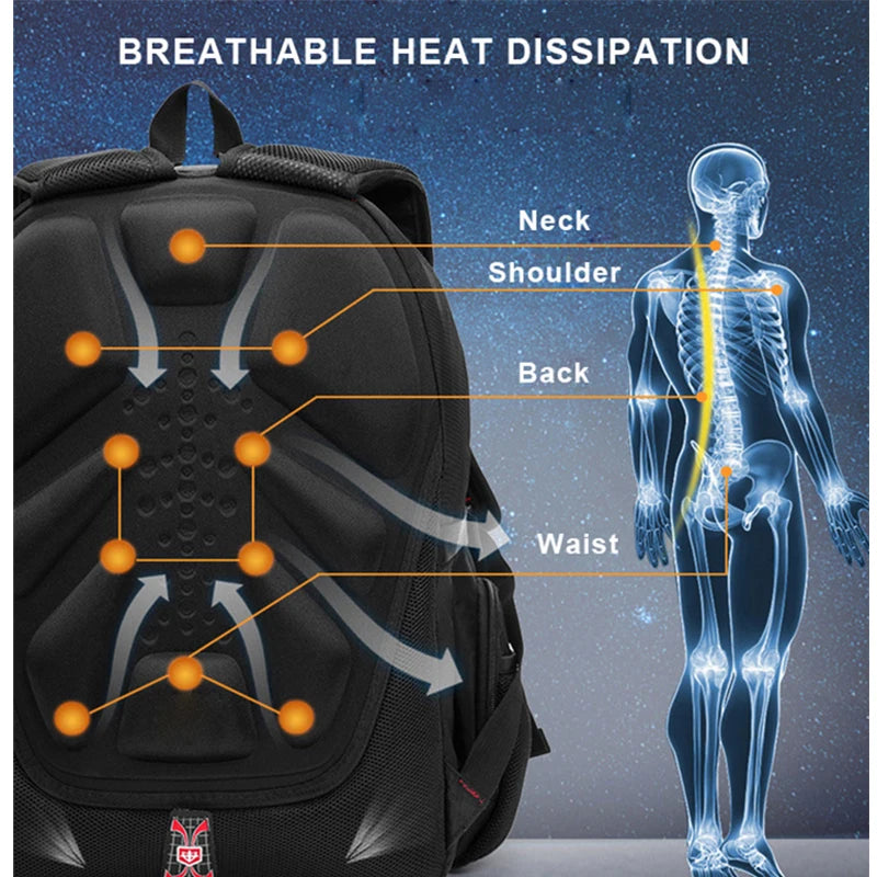 Waterproof 15.6/17.3 Inch Laptop Backpack Men USB Charging Swiss Backpack Travel Women Rucksack Male Vintage School Bag Mochila - GilloServ