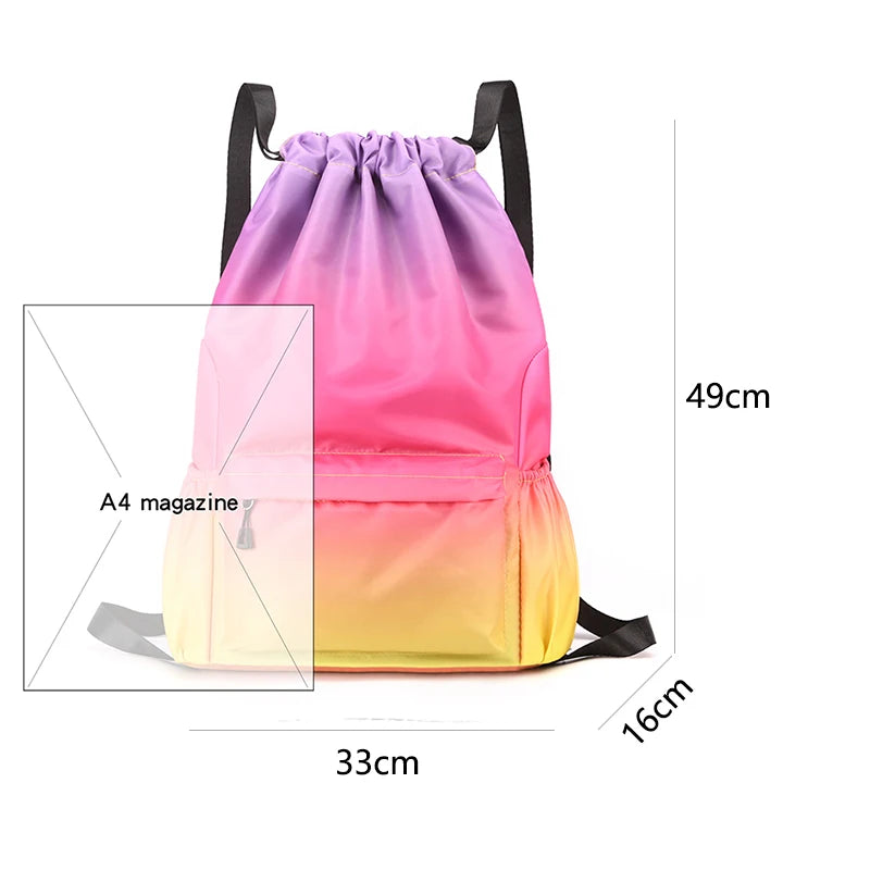 Bundle Pocket Backpack Waterproof Nylon Swimming/Basketball/Soccer/Volleyball/Bag - GilloServ