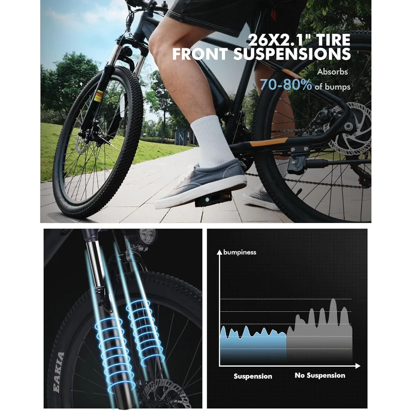 Racer Electric Bike for Adults - 21-Speed Mountain Lightweight - GilloServ