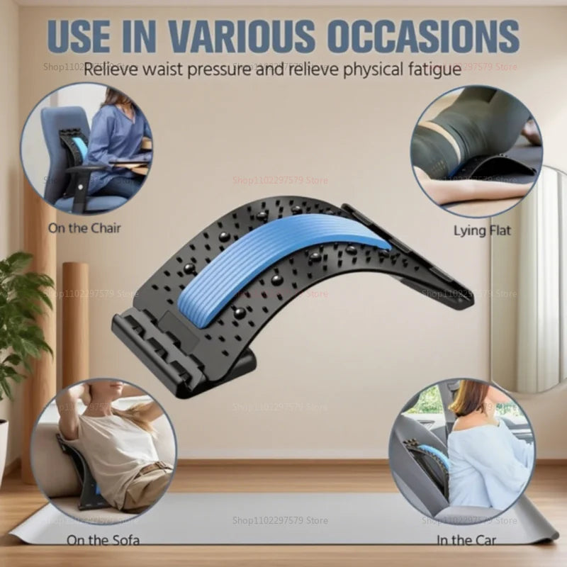 Lumbar Soothing Device Fitness Lumbar Massager Support Relaxation Tool Stretcher for Spine Pain Relief Massageador Equipment - GilloServ