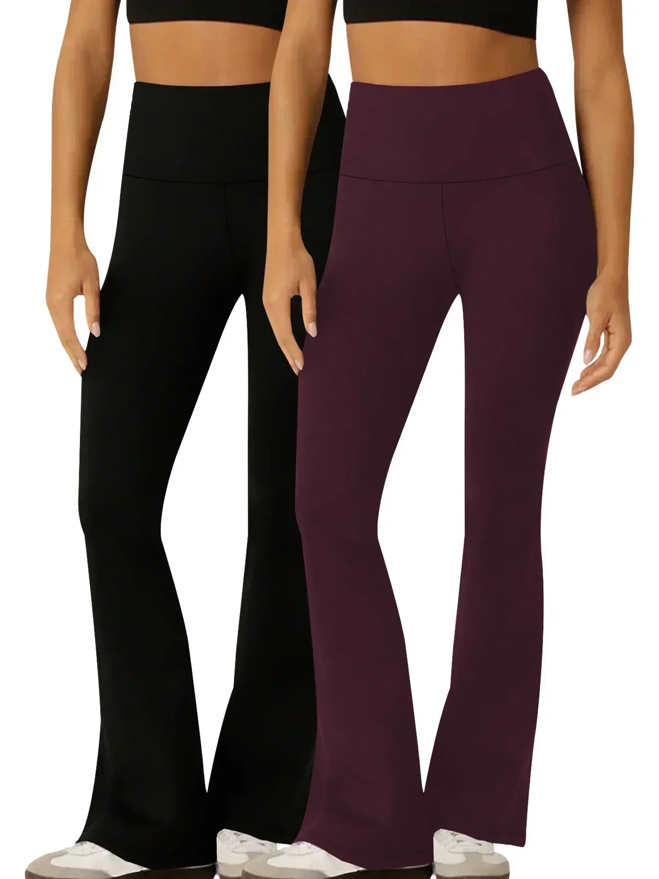 2 Pack Women's Super Soft High Waisted Yoga Pants - GilloServ