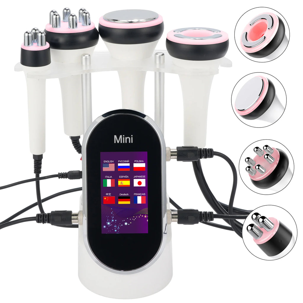 4-IN-1 40K Cavitation Radio Frequency Ultrasonic Slimming Machine Wrinkle Removal Weight Loss Skin Tightening Facial Beauty Tool - GilloServ