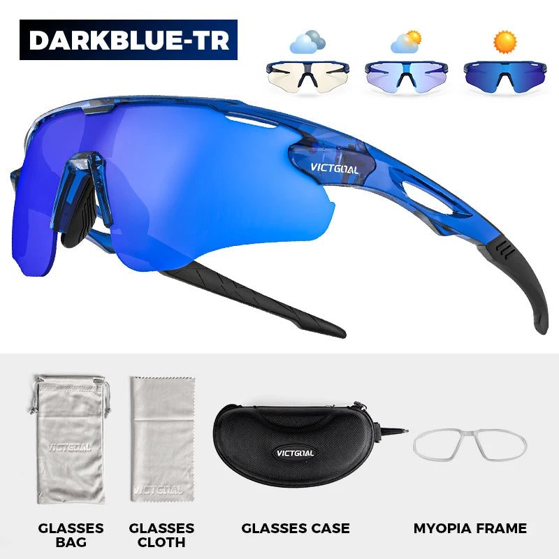 Photochromic Glasses Men Women Outdoor Cycling Sports UV400 Protection Bicycle Eyewear MTB Mountain Road Bike Eyeglass - GilloServ