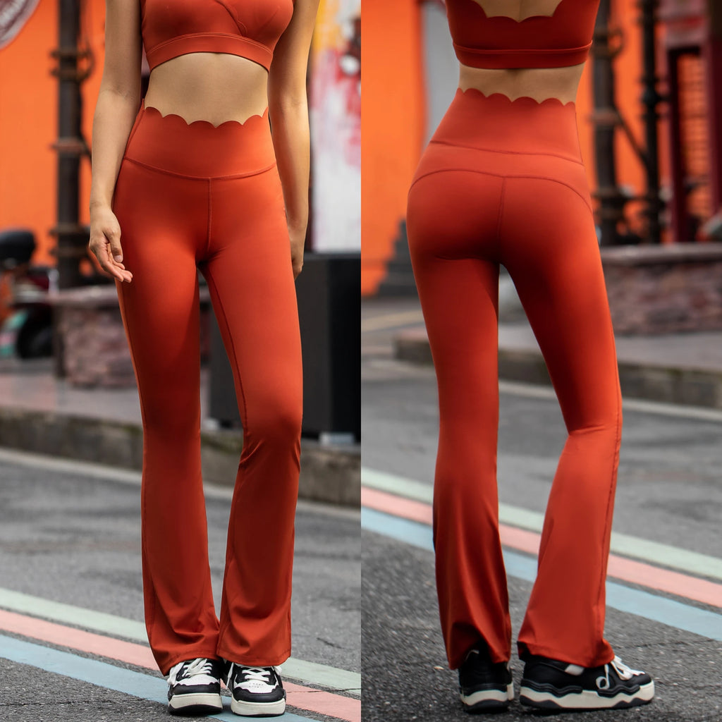 Sports Yoga Flared Pants Women New Gym Leggings High Waist - GilloServ