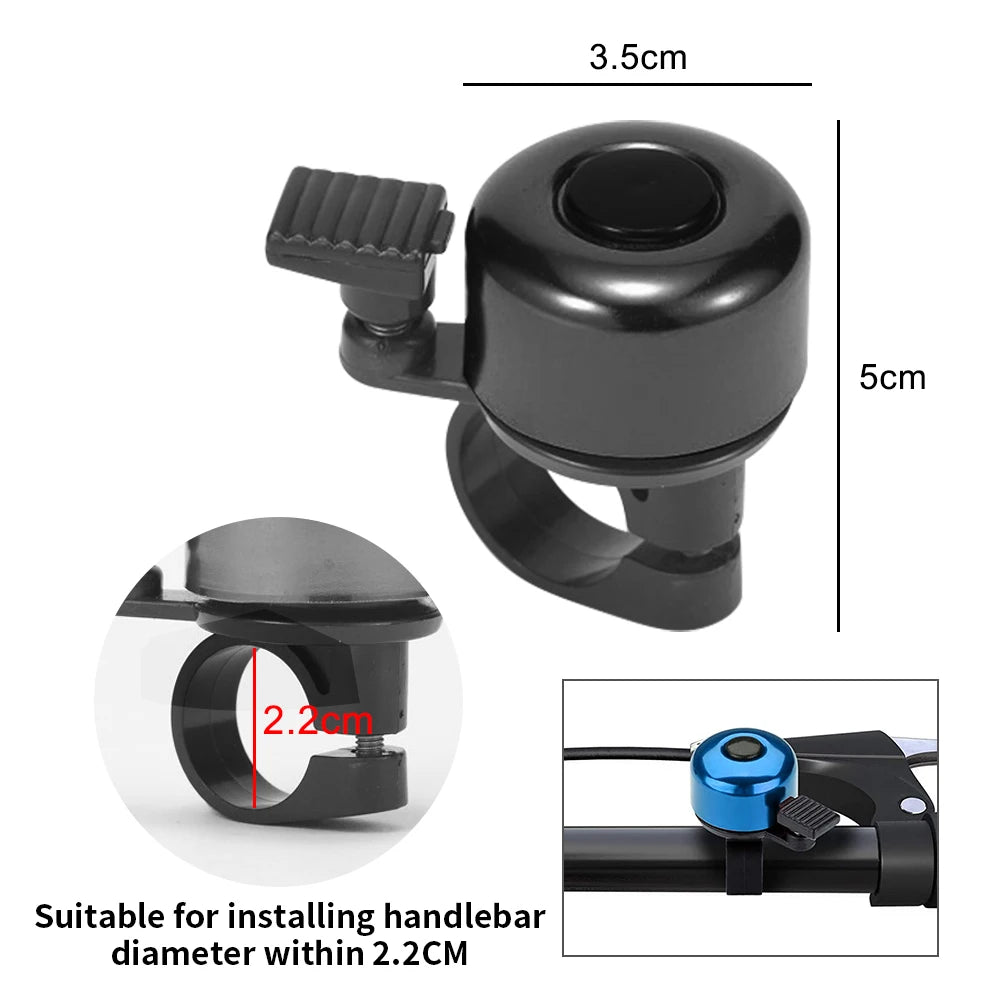 Universal Bike Bell Aluminum Alloy Mountain Road Bike Horn Alarm for Safety Cycling Bicycle Handlebar Bell Accessory Easy to Use - GilloServ