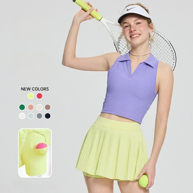 Women Tennis Golf Wear Skirts Sports Pleated Casual Fitness - GilloServ