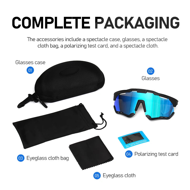 Polarized Cycling Glasses Mountain Bicycle Glasses Road Bike Cycling Eyewear Men Women Outdoor Sports Cycling Sunglasses - GilloServ