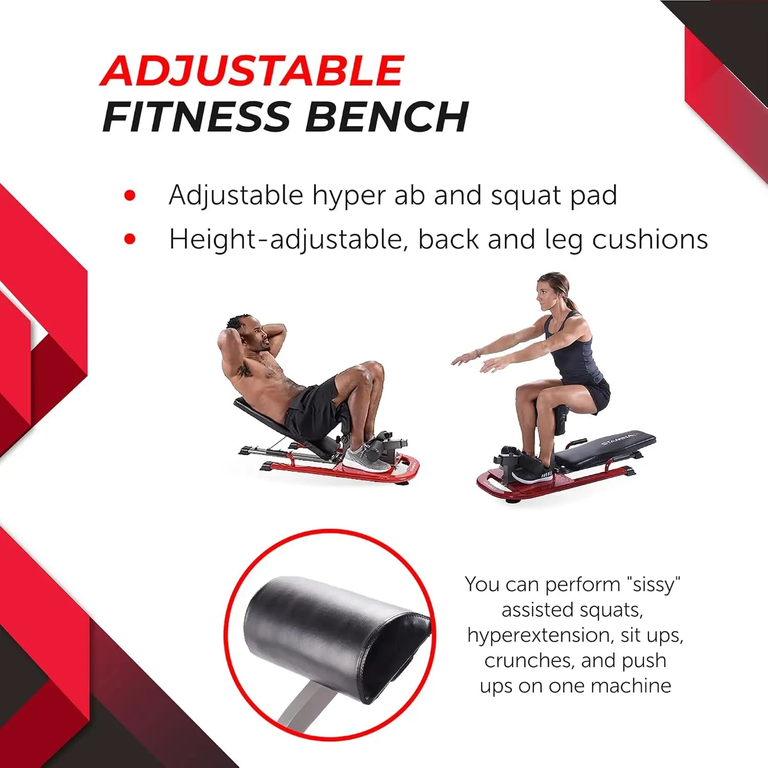 X 4-in-1 Fitness Bench Adjustable Weight and Foldable Exercise Bench - GilloServ