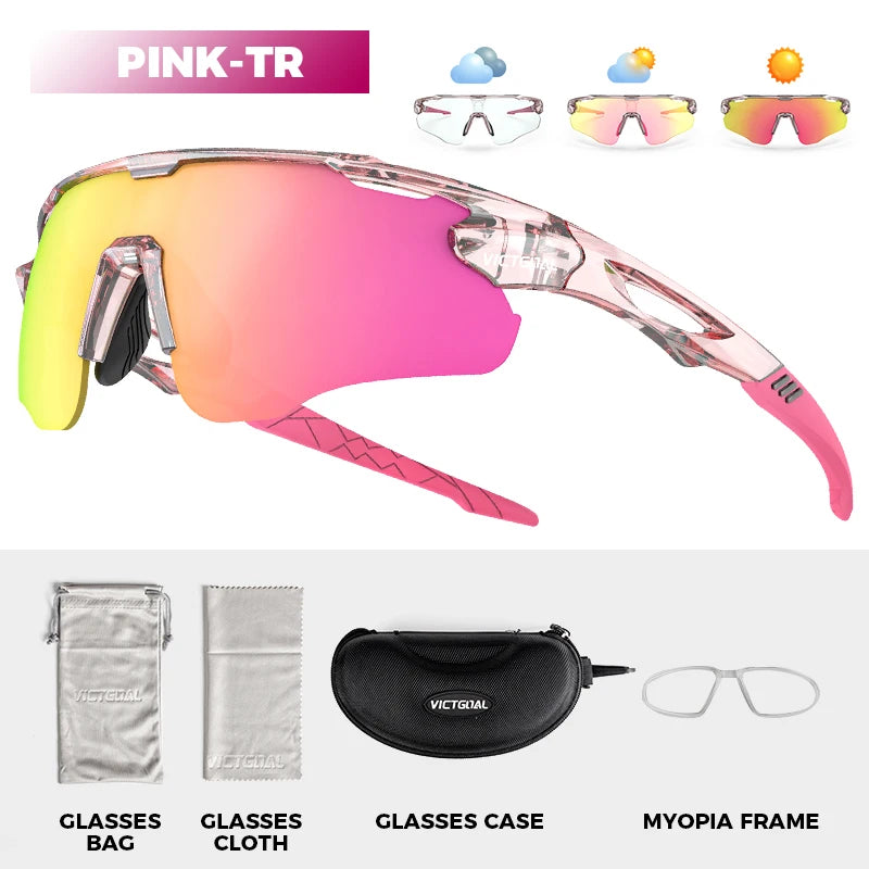 Photochromic Glasses Men Women Outdoor Cycling Sports UV400 Protection Bicycle Eyewear MTB Mountain Road Bike Eyeglass - GilloServ