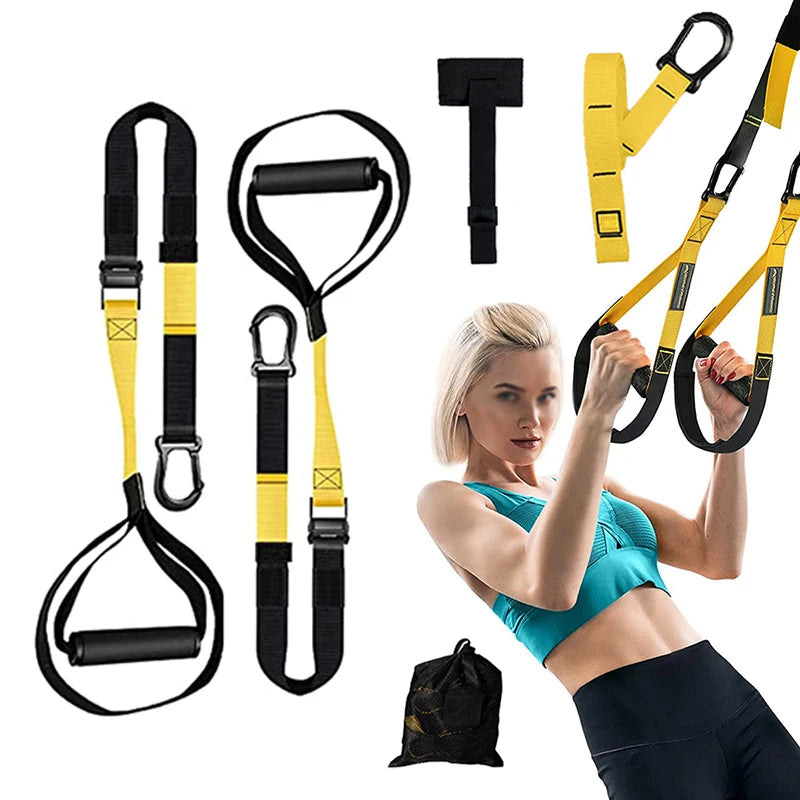 Hanging Training Strap Adjustable Fitness Band Chest Exercise Strap Pull Rope Resistance Band Set Home Gym Exercise Equipment - GilloServ