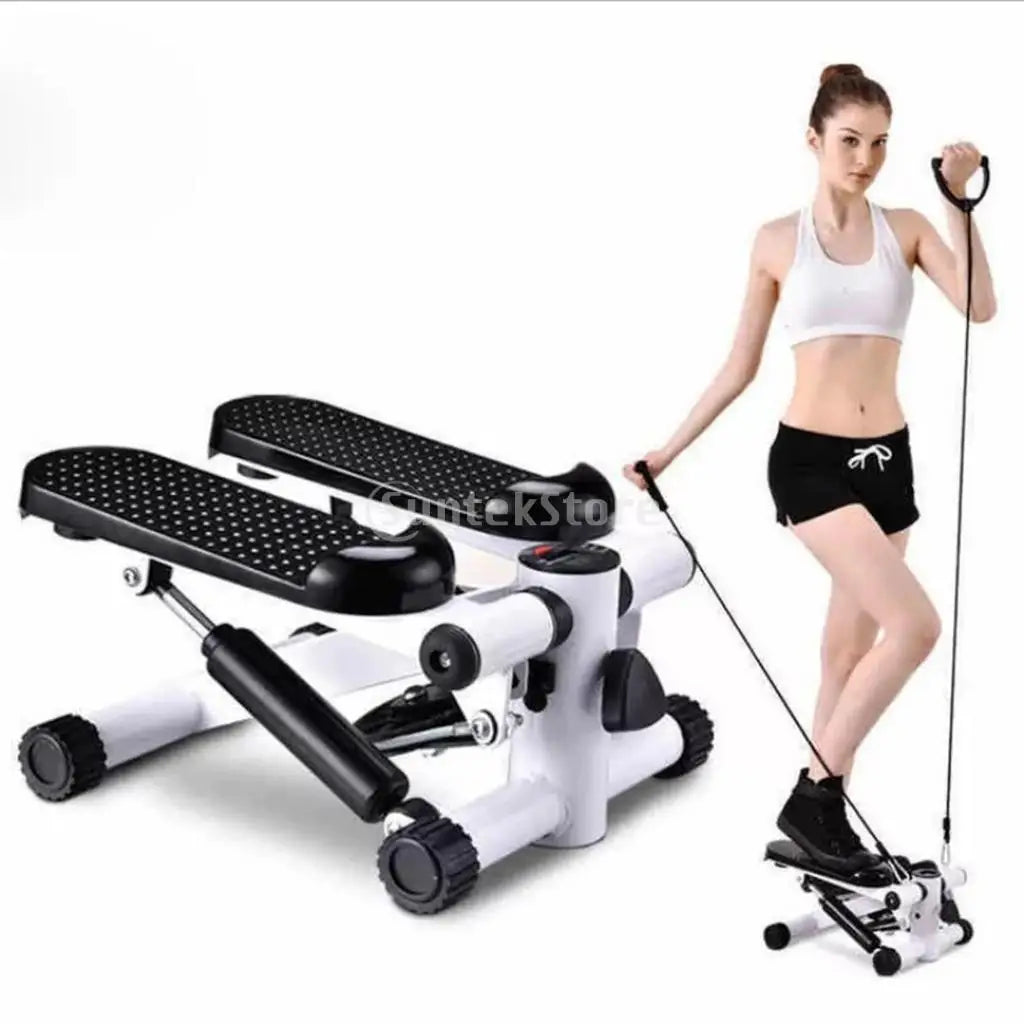Bicycle Foldable Pedal Stepper Fitness Machine Slimming Treadmill Workout Step Aerobics Home Gym Mini Stepper Exercise Equipment - GilloServ
