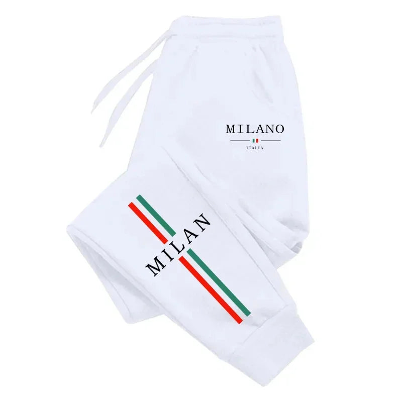 Hot Sale Milan City Printed Jogger Pants// High Quality Men's Autumn Winter Casual Sports Sweatpants Outdoor Running Wear - GilloServ