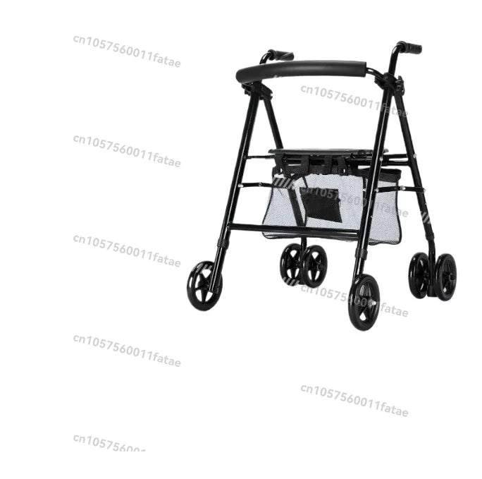 Portable Assistive Walking Support Rollator，Foldable Walker with Seat & Adjustable Height - GilloServ
