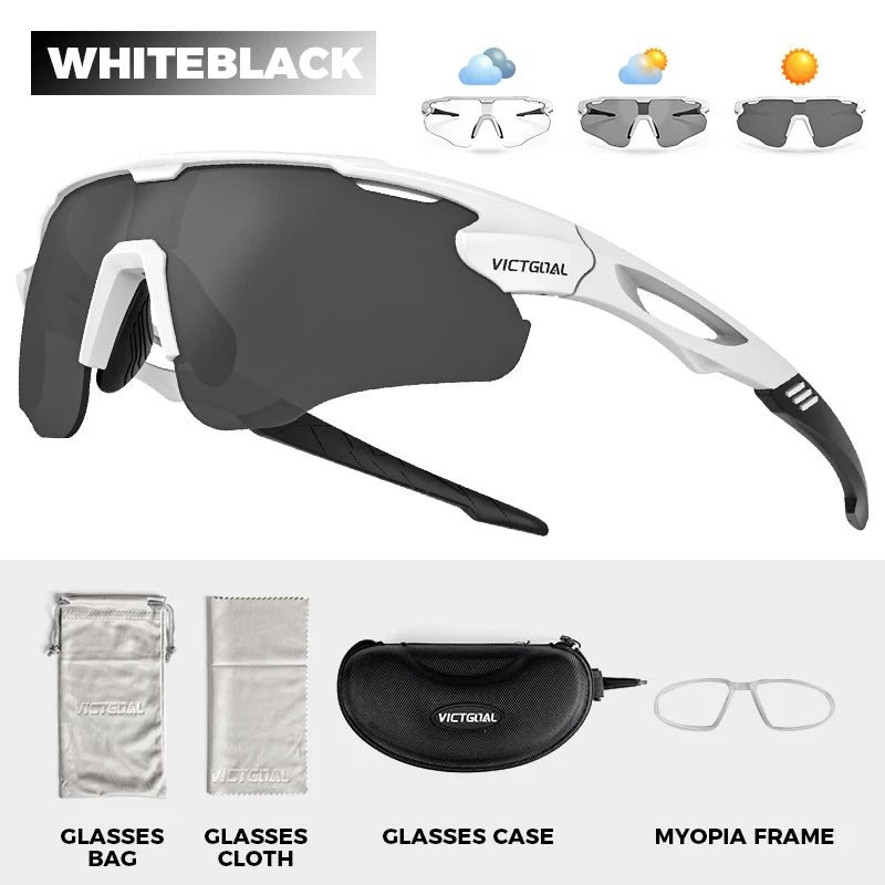 Photochromic Glasses Men Women Outdoor Cycling Sports UV400 Protection Bicycle Eyewear MTB Mountain Road Bike Eyeglass - GilloServ