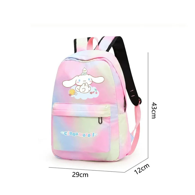 Large Capacity Backpack Colorful Zipper Double Shoulder Bag - GilloServ