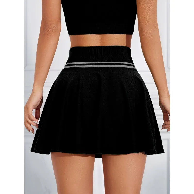 Women's Seamless Knit Tennis To Badminton Short skirt - GilloServ