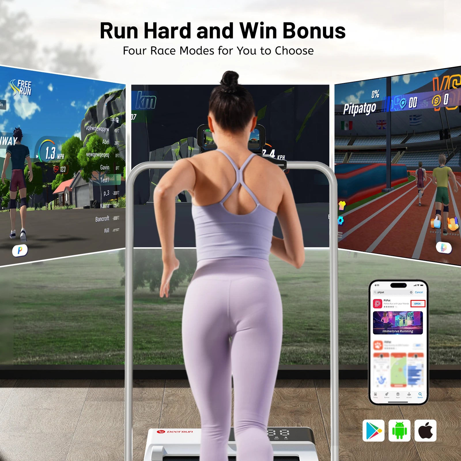 Treadmills for Home Foldable,Folding Walkingpad Treadmill MAX 300lbs APP Remote Control,Running Machine with Safety Handrail - GilloServ