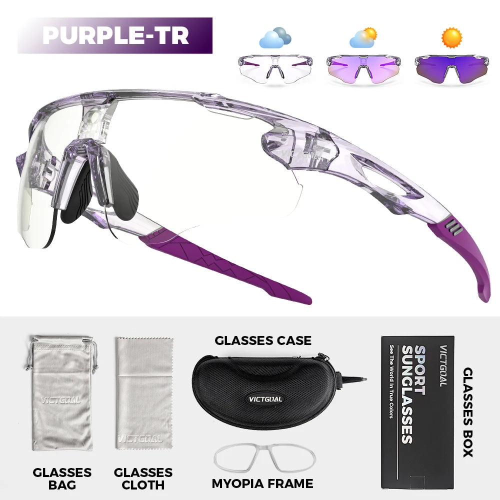 Photochromic Cycling Sunglasses for Men Women Sports UV400 - GilloServ