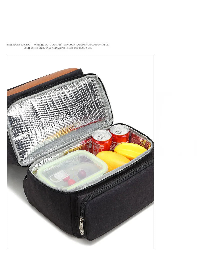 Fashion Black Laptop Backpack Compartment USB Thermal/ Waterproof/Outdoor Backpacks Cooler Bags Outdoor Hiking - GilloServ