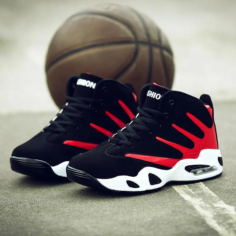 Large Size PU Leather Sports Shoes for Men High Top Sneakers - GilloServ