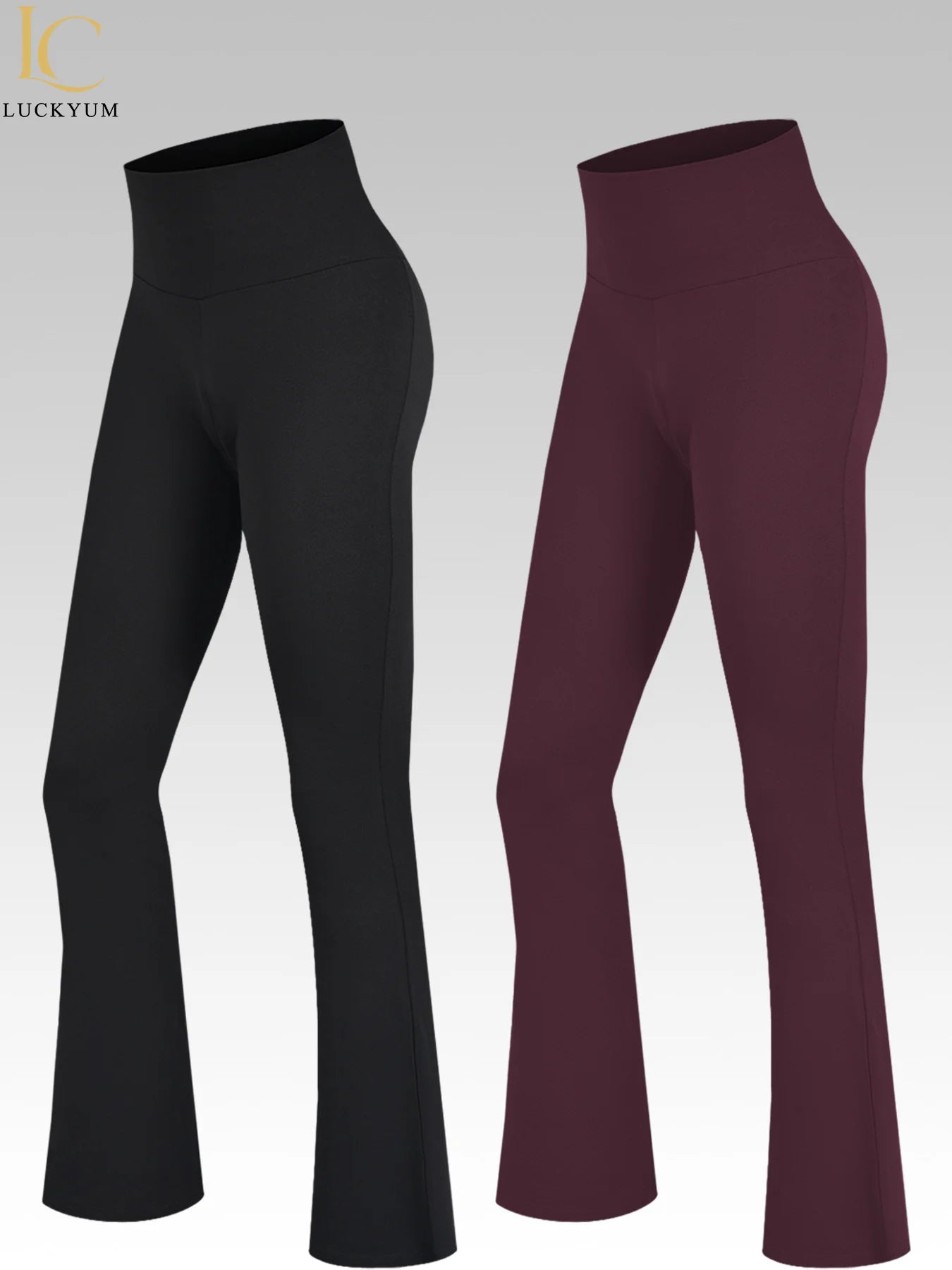 2 Pack Women's Super Soft High Waisted Yoga Pants - GilloServ