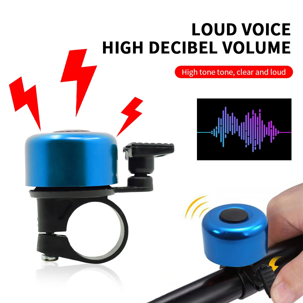 Universal Bike Bell Aluminum Alloy Mountain Road Bike Horn Alarm for Safety Cycling Bicycle Handlebar Bell Accessory Easy to Use - GilloServ