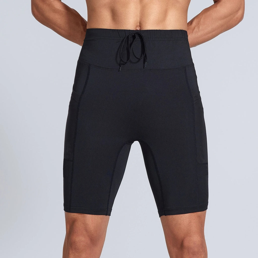 Men Women Yoga Running Shorts Pockets Outdoor Sports Half Pants Tights Exercise Fitness Gym Cycling Shorts Leggings Quick Drying - GilloServ