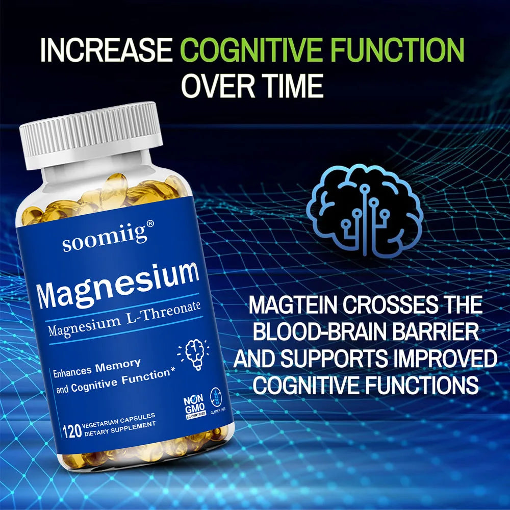 Magnesium L-Threonate Capsules – Promotes Brain Health, Memory,Enhances Memory and Cognitive Function - GilloServ