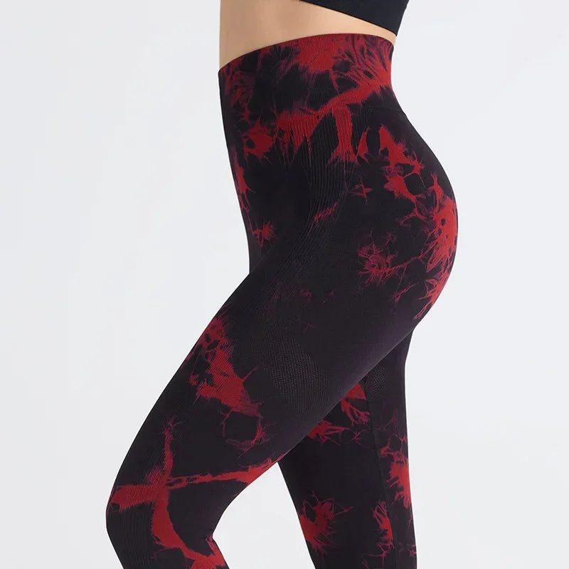 Women's High-Waisted Tie-Dye Yoga Leggings - Hip-Lifting Fitness Pants - GilloServ