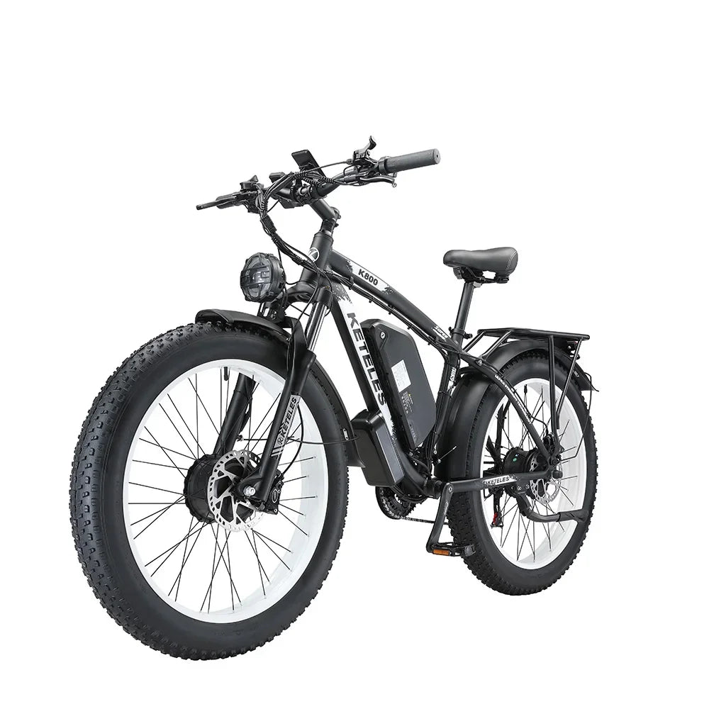 Electric Bike 2000W 48V 23AH 26inch Fat Tire Hydraulic brakes Ebike 21Speed Mountain Snow - GilloServ
