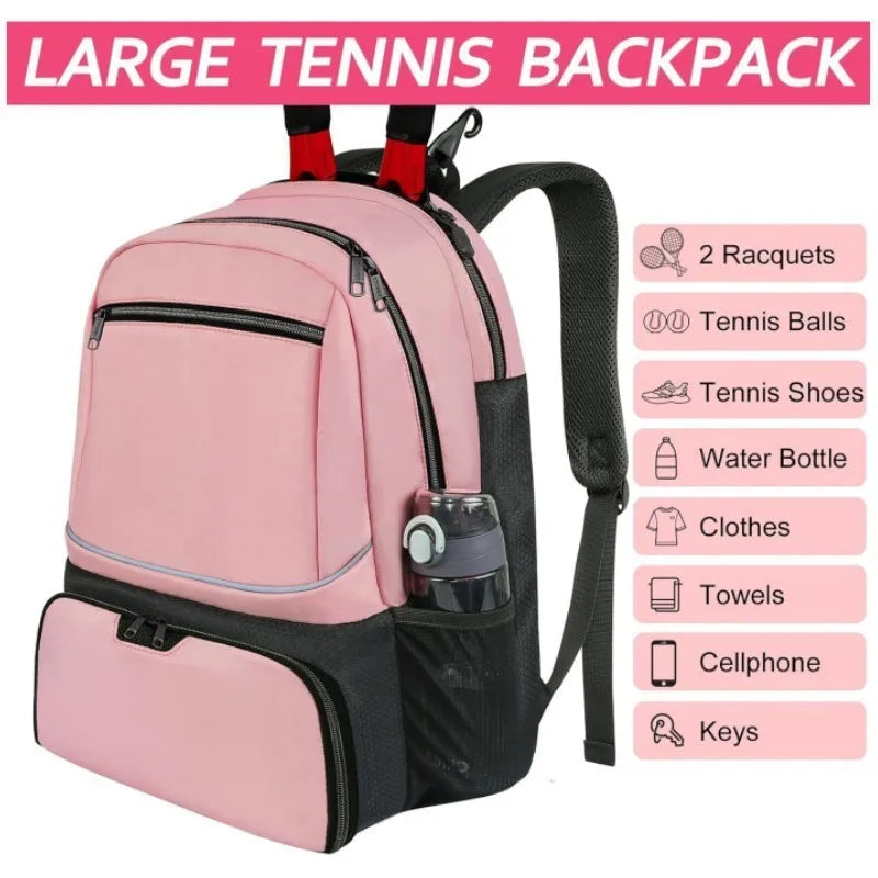 Professional Racquet Backpack - Tour-Grade Tennis Bag - GilloServ