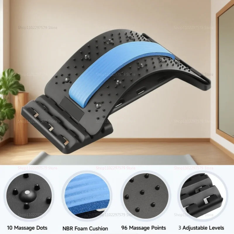 Lumbar Soothing Device Fitness Lumbar Massager Support Relaxation Tool Stretcher for Spine Pain Relief Massageador Equipment - GilloServ