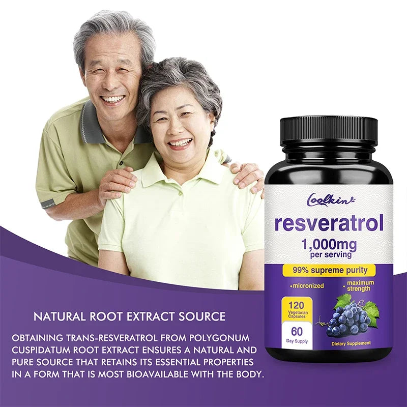 Resveratrol Capsules - Antioxidant Supplement To Support Circulatory Health and Overall Wellness - Non-GMO - GilloServ