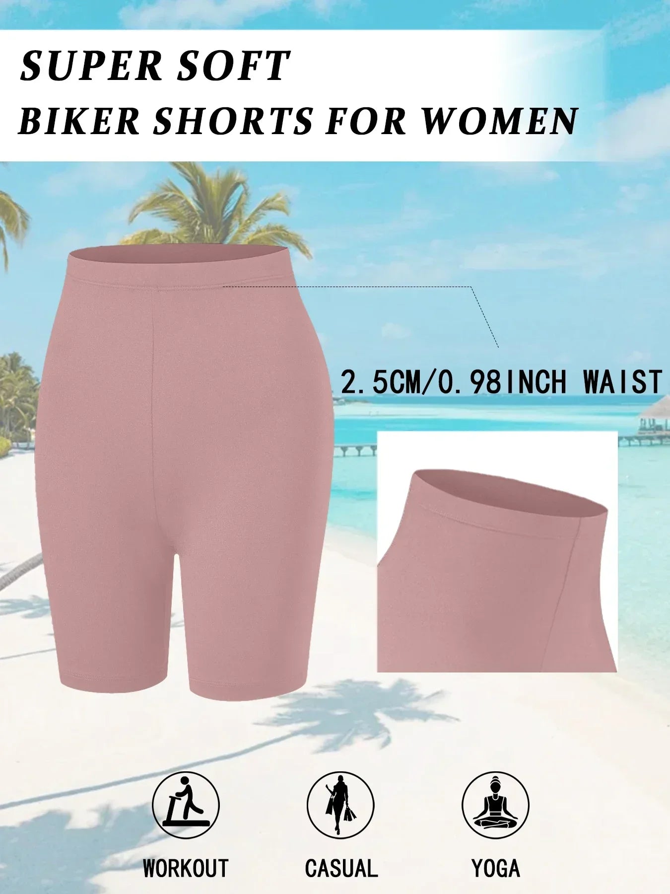 Women's Super Soft Biker Shorts// High Stretchy No See Through Workout Yoga  Pants - GilloServ