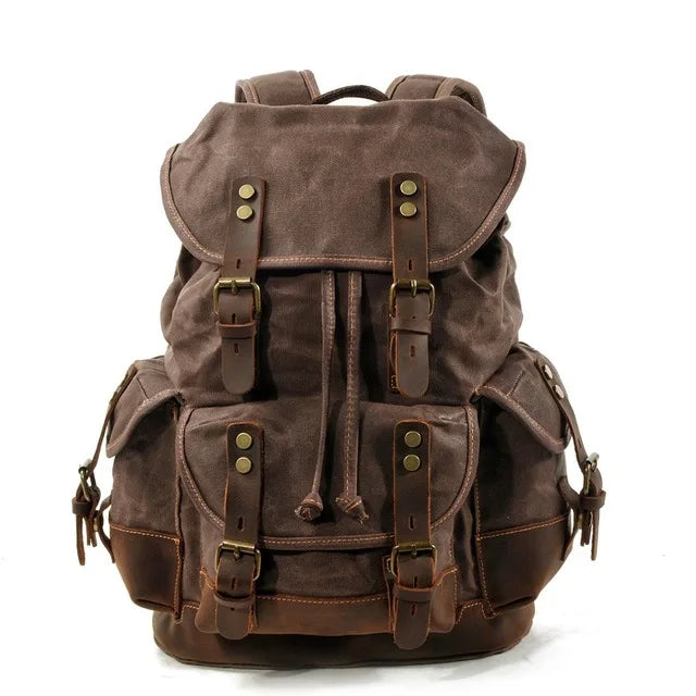 Vintage Canvas Backpacks for Men Laptop Daypacks Waterproof Rucksacks - GilloServ