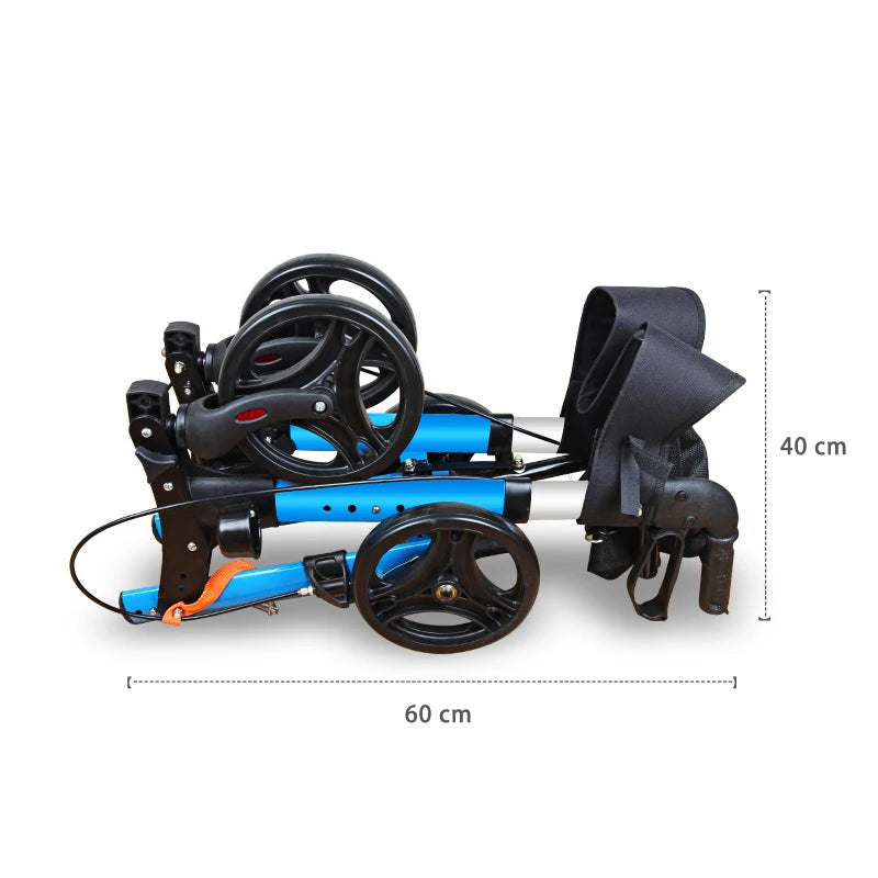 Aluminum Shopping Cart, Mobile Medical Trolley For Elderly Walker Rollator - GilloServ