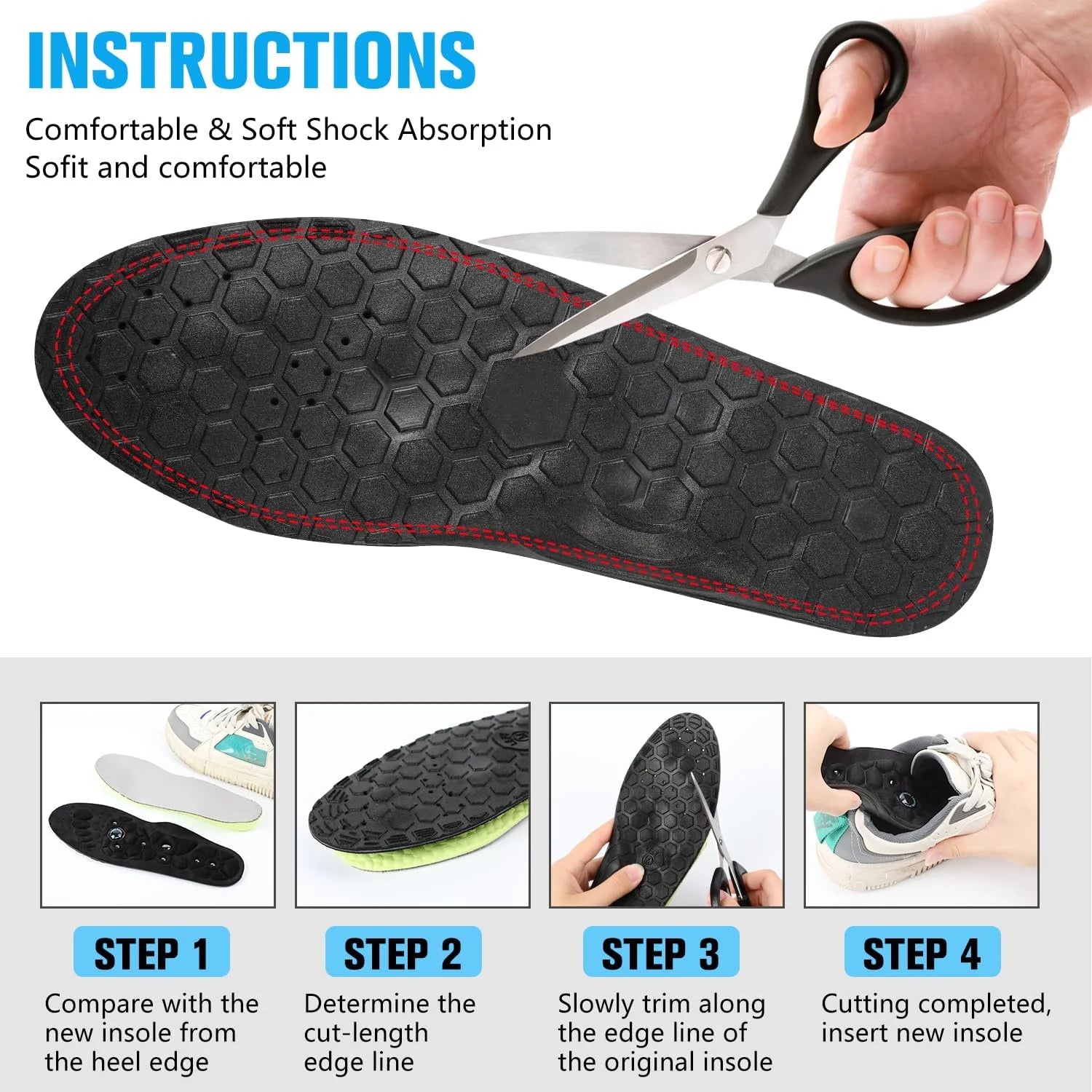 Medical Magnetic Therapy Sports Insoles Massage Foot Weight Loss - GilloServ