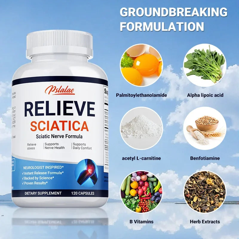 Relieve Sciatica - Relieve Pain, Improve Flexibility, Support Nerve and Joint Health, Relax Muscles - GilloServ