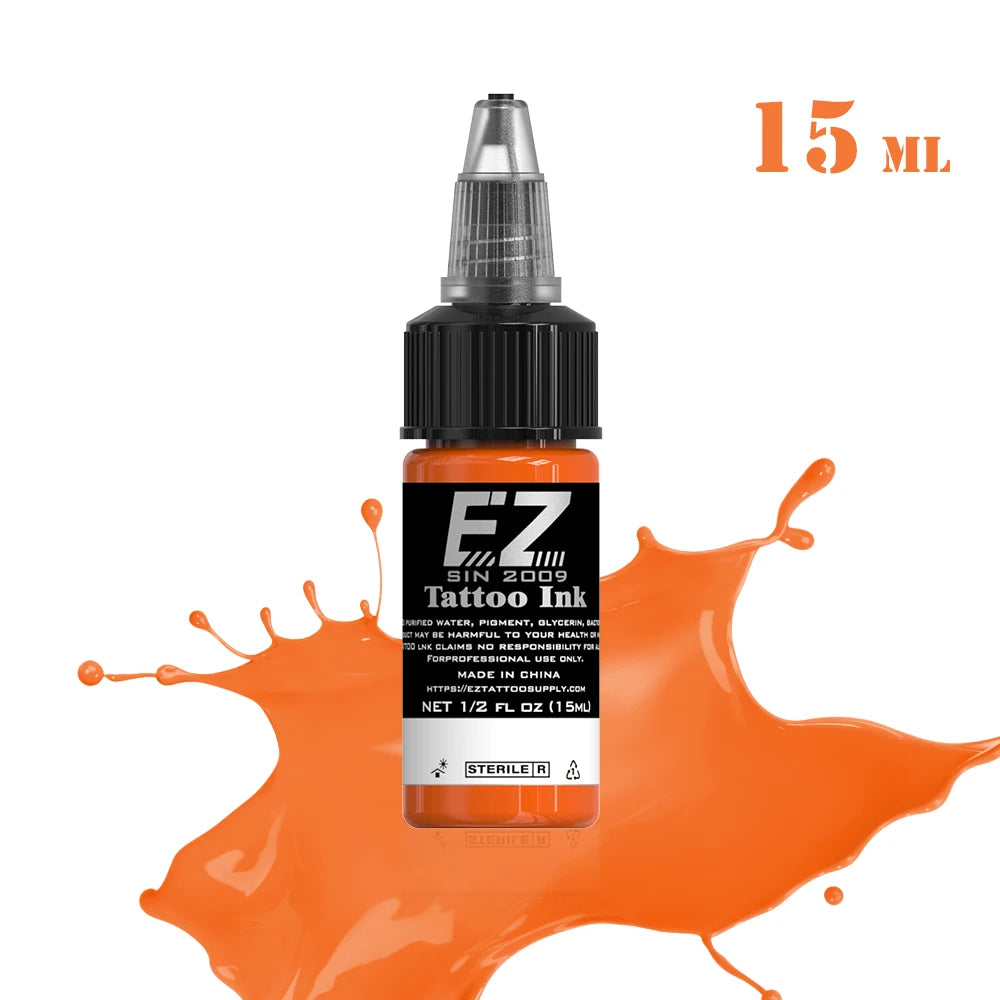 EZ Best Tattoo INK 25 Colors  1/2 oz 15ml/Bottle 3D Makeup Beauty Skin - GilloServ